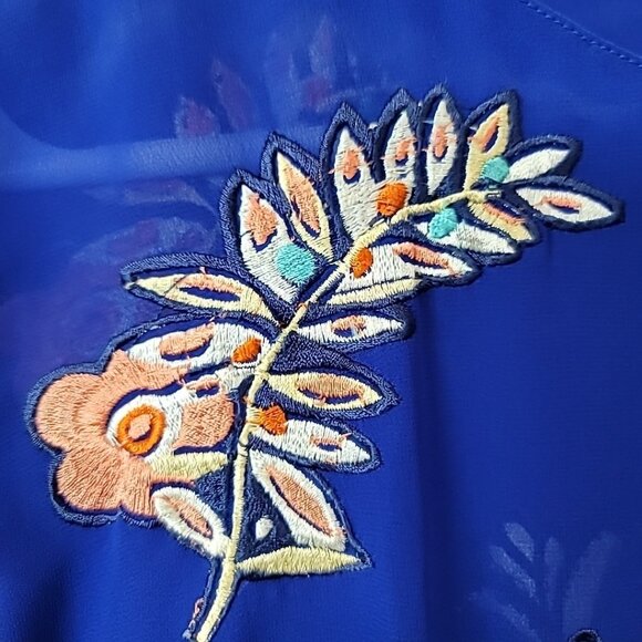 Zingara Women's Size 1 Floral Embroidered Blouse Tassels For Parts! Read - Picture 3 of 16